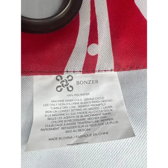 Bonzer Oeko-Tex standard 100 Christmas deer red curtains size 52in X 63in - Picture 3 of 4